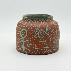 VÁZIČKA SE ZELENOU ENGOBOU